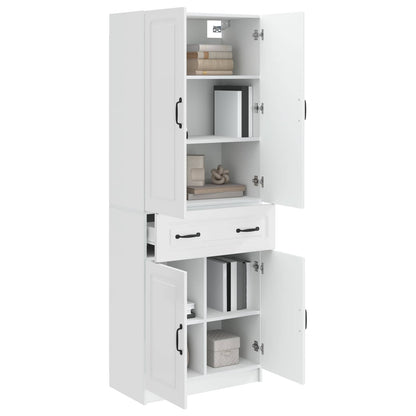 vidaXL Cabinet Set 2 pcs High Gloss White Engineered Wood