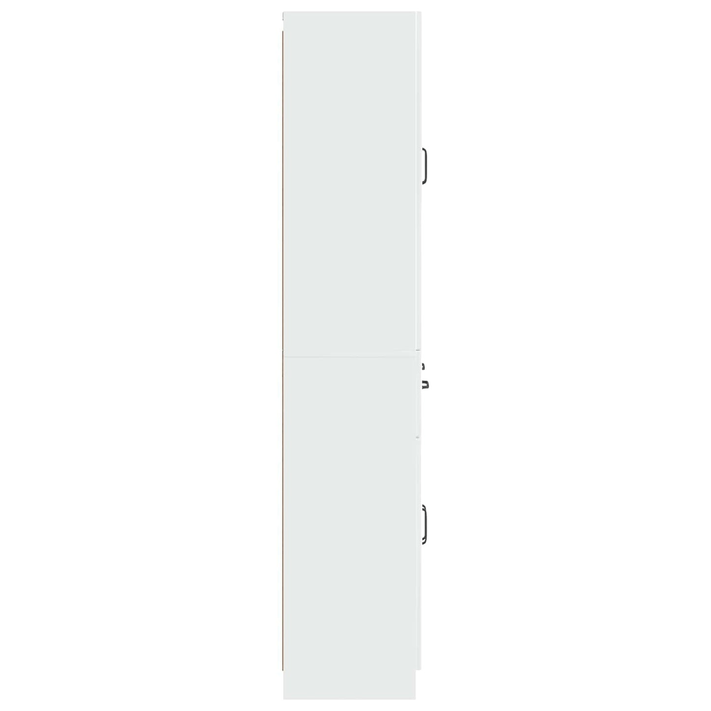 vidaXL Cabinet Set 2 pcs High Gloss White Engineered Wood