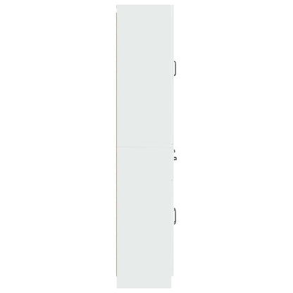 vidaXL Cabinet Set 2 pcs High Gloss White Engineered Wood