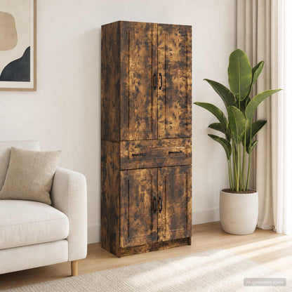 vidaXL Cabinet Set 2 pcs Smoked Oak Engineered Wood