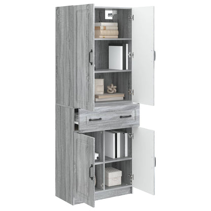 vidaXL Cabinet Set 2 pcs Grey Sonoma Engineered Wood