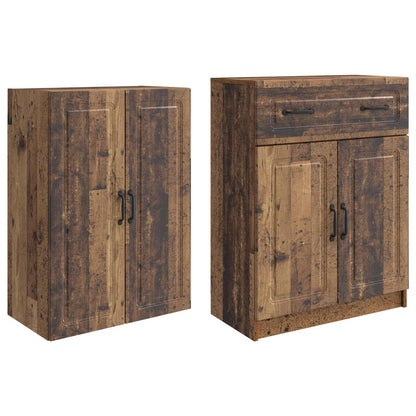 vidaXL Cabinet Set 2 pcs Old Wood Engineered Wood
