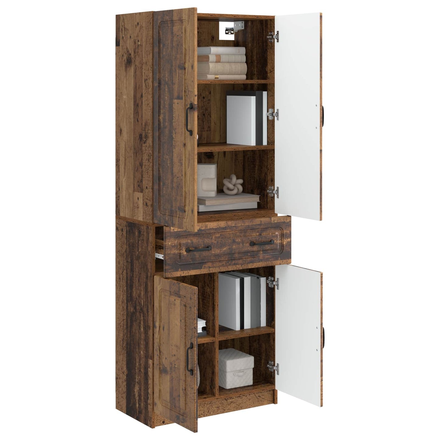 vidaXL Cabinet Set 2 pcs Old Wood Engineered Wood