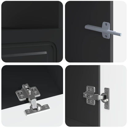 vidaXL 5 Piece LED TV Cabinet Black Engineered Wood