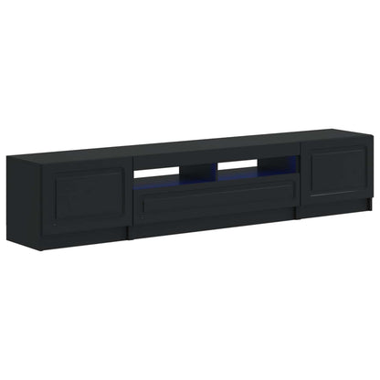 vidaXL 5 Piece LED TV Cabinet Black Engineered Wood