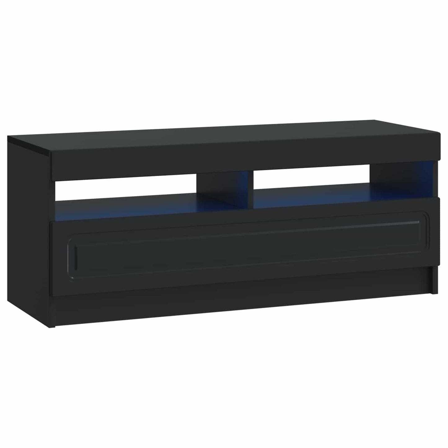 vidaXL 5 Piece LED TV Cabinet Black Engineered Wood