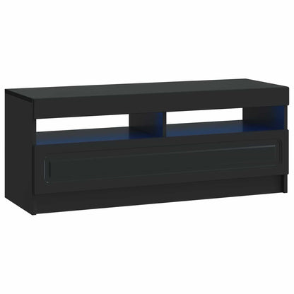 vidaXL 5 Piece LED TV Cabinet Black Engineered Wood