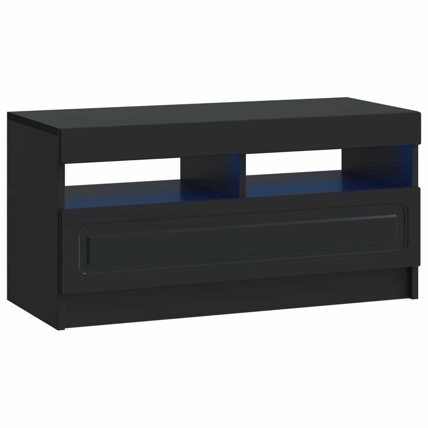 vidaXL 5 Piece LED TV Cabinet Black Engineered Wood