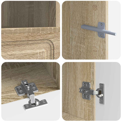vidaXL 5 Piece LED TV Cabinet Sonoma Oak Engineered Wood