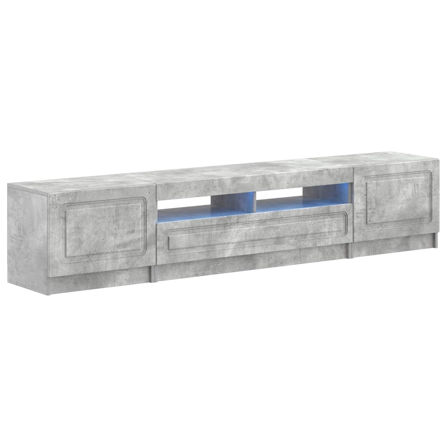 vidaXL 5 Piece LED TV Cabinet Concrete Grey Engineered Wood