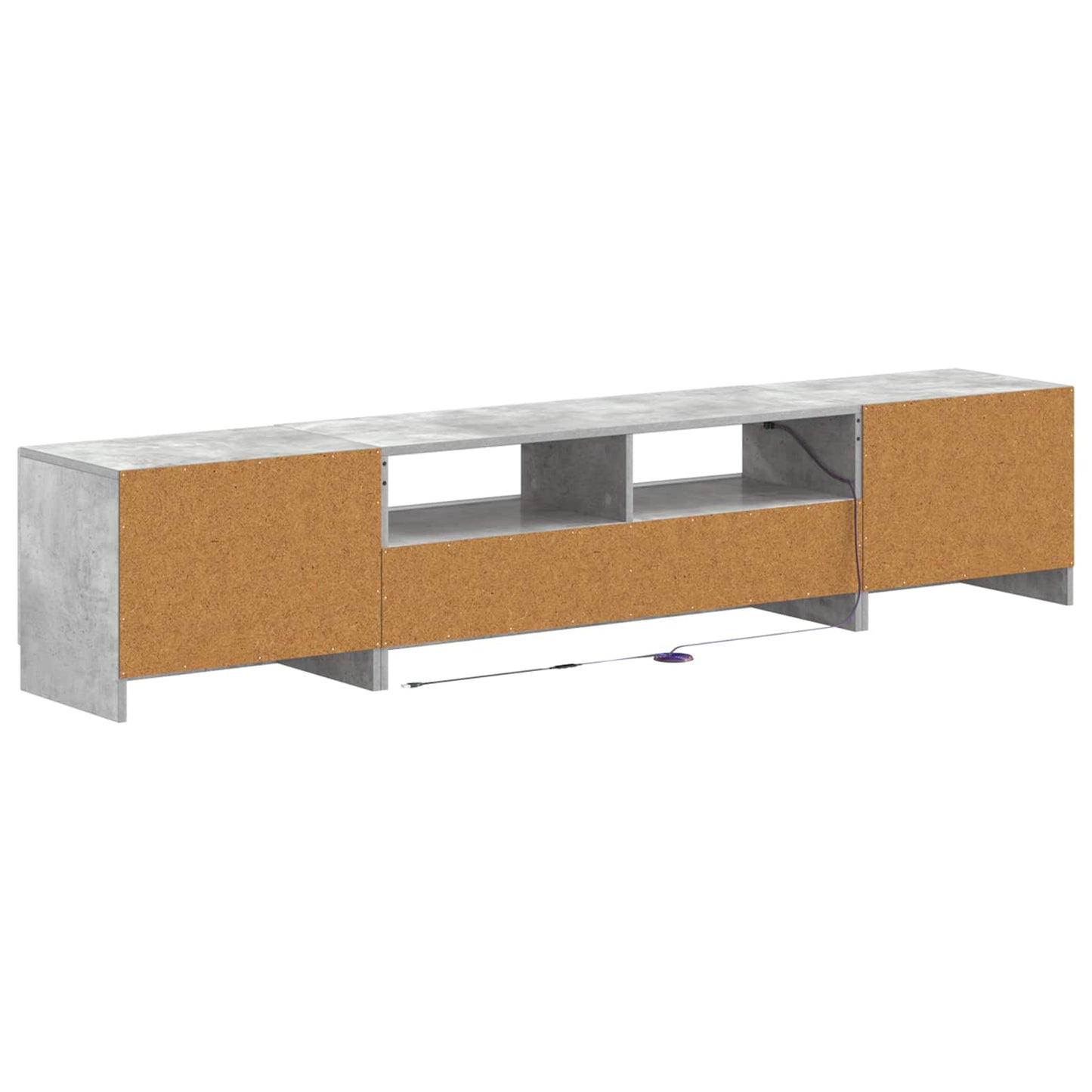 vidaXL 5 Piece LED TV Cabinet Concrete Grey Engineered Wood