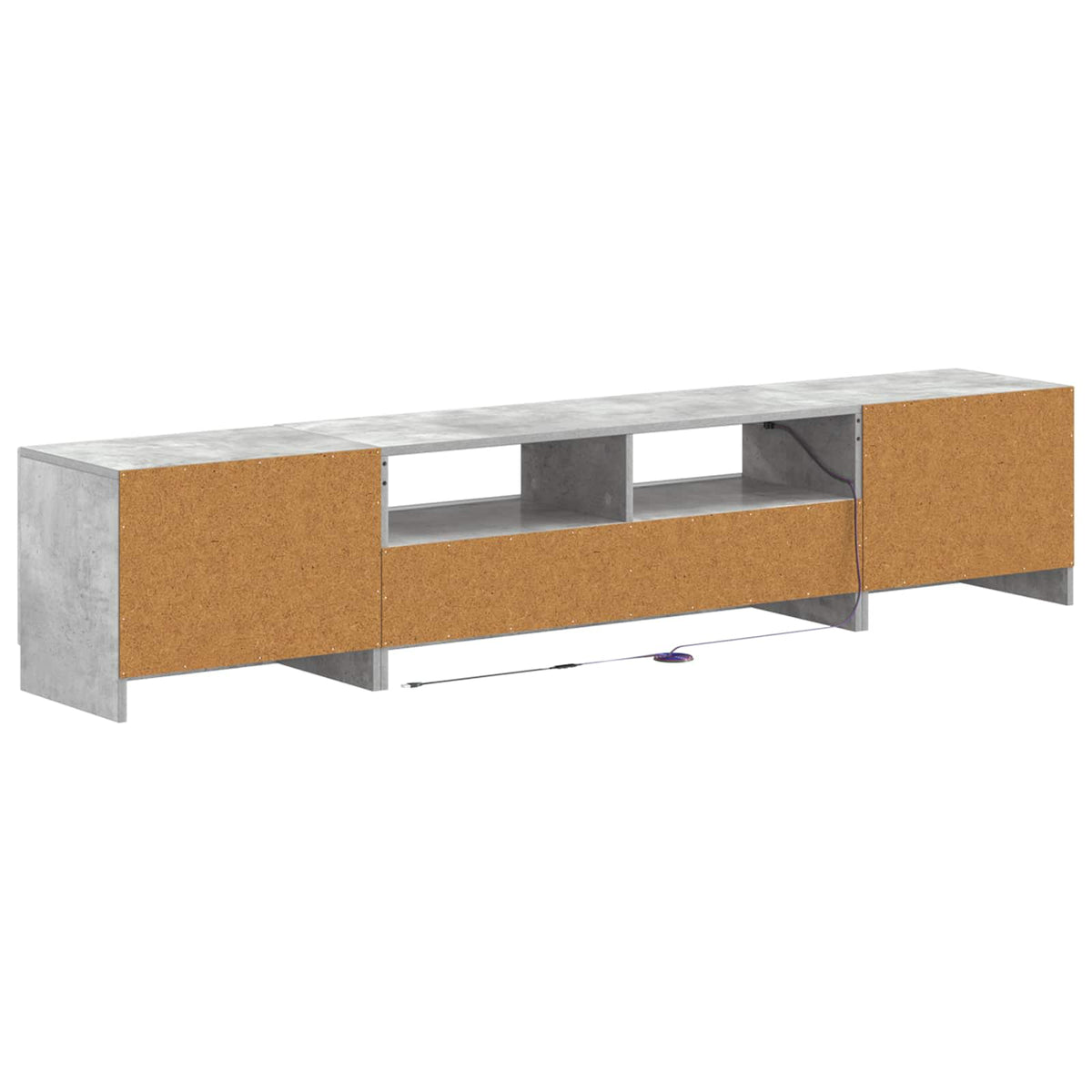 vidaXL LED TV Cabinet UTRECHT 3 pcs Concrete Grey Engineered Wood