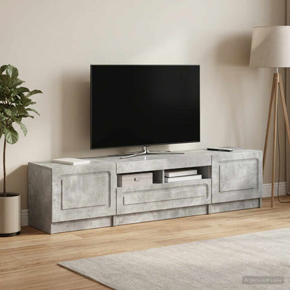 vidaXL LED TV Cabinet UTRECHT 3 pcs Concrete Grey Engineered Wood