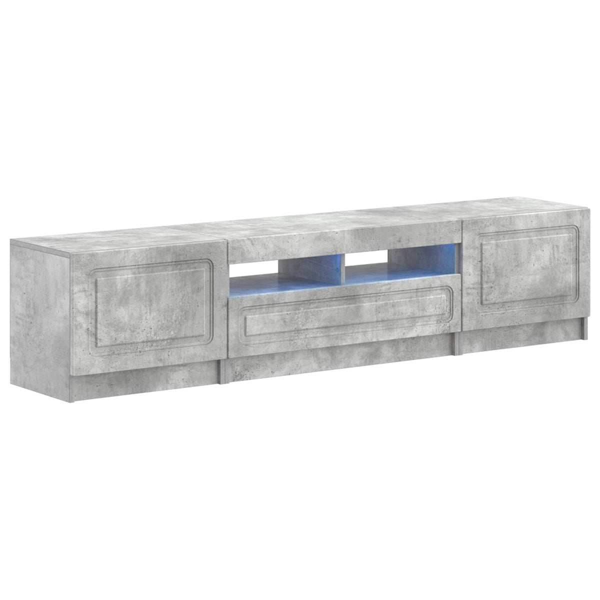 vidaXL LED TV Cabinet UTRECHT 3 pcs Concrete Grey Engineered Wood