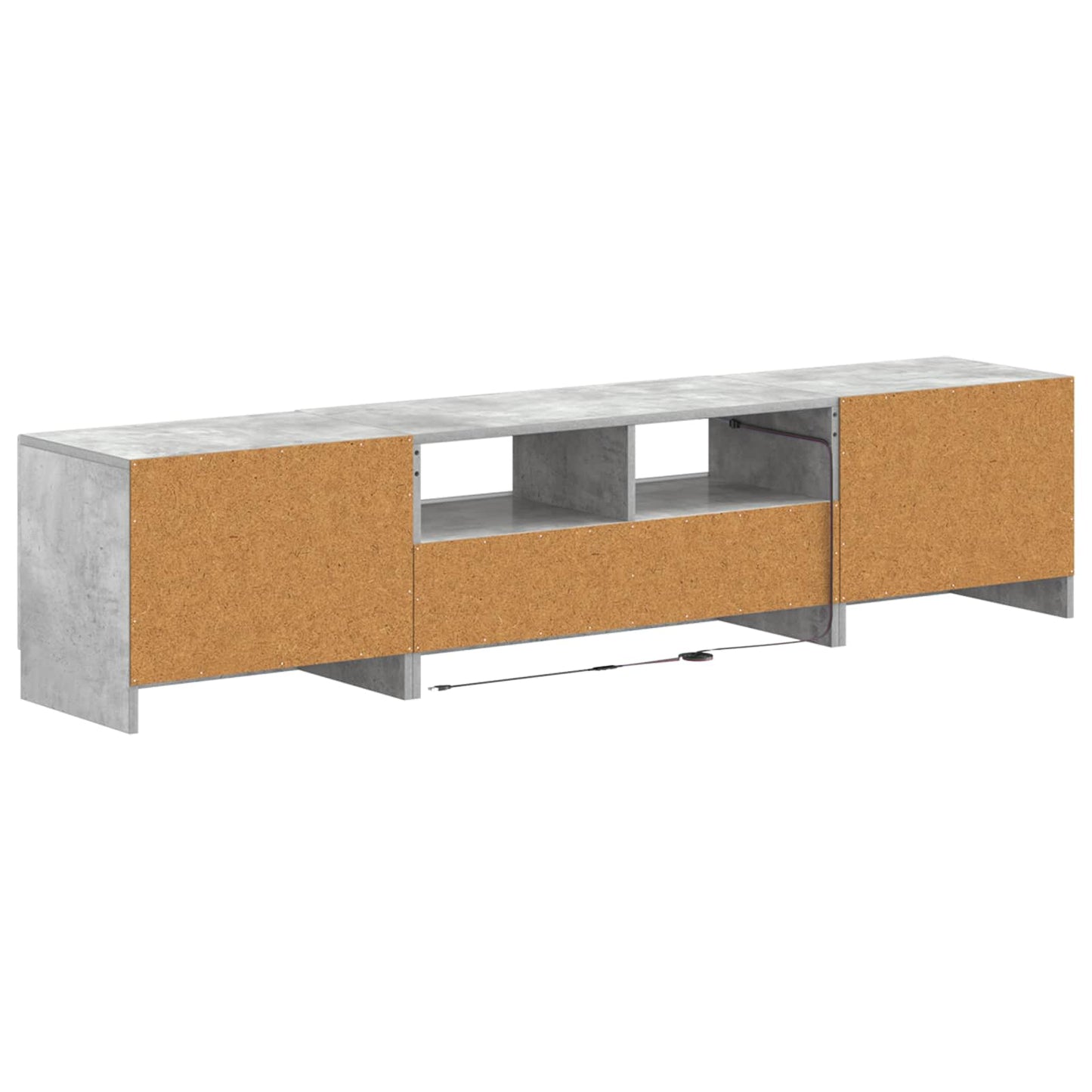 vidaXL 5 Piece LED TV Cabinet Concrete Grey Engineered Wood