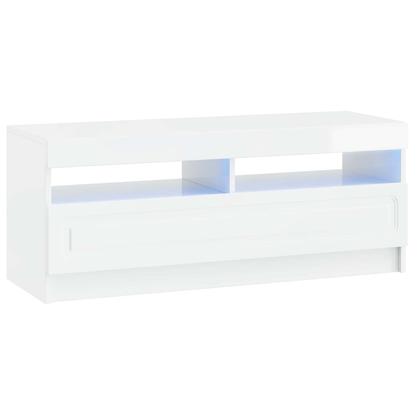 vidaXL 5 Piece LED TV Cabinet High Gloss White Engineered Wood