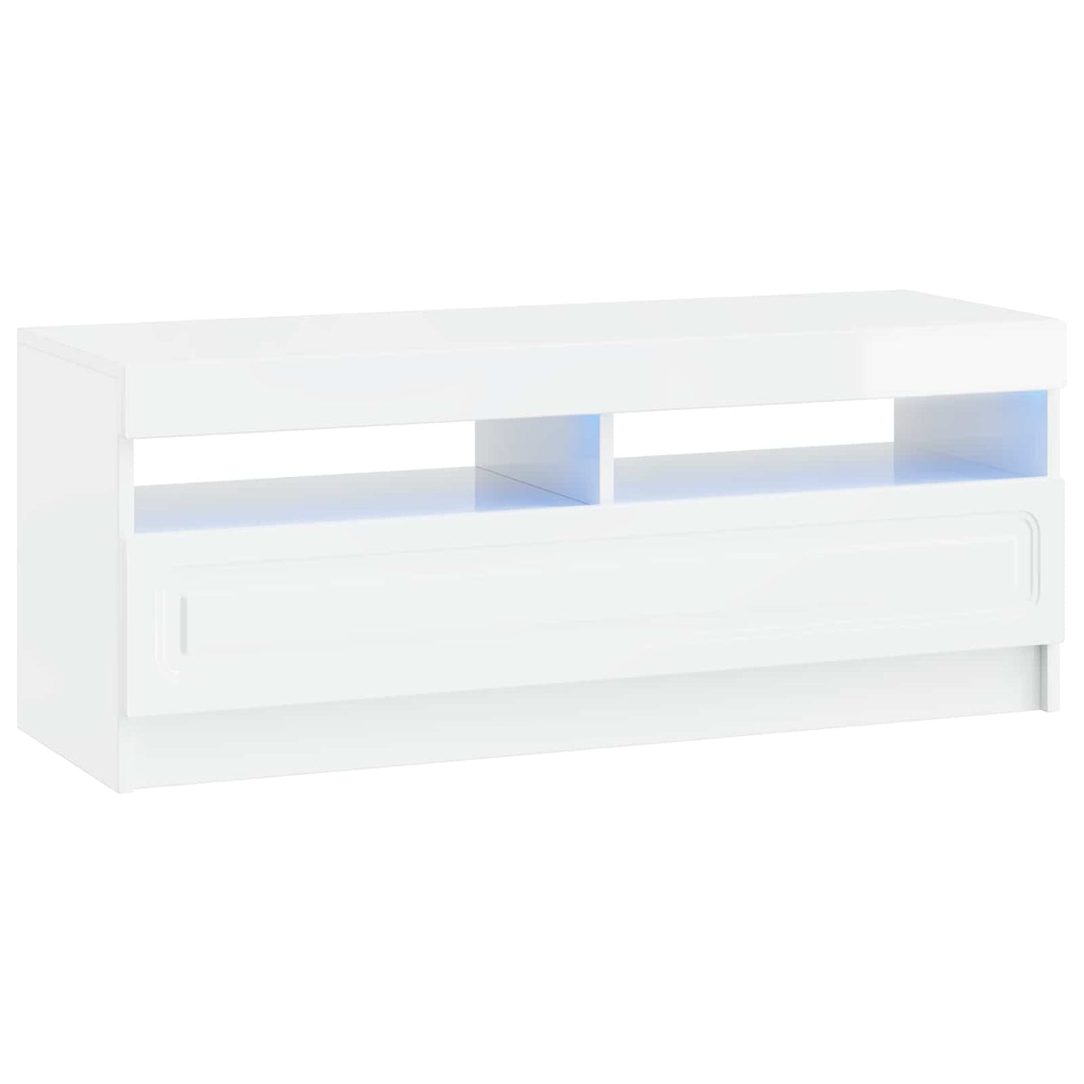 vidaXL LED TV Cabinet UTRECHT 3 pcs High Gloss White Engineered Wood