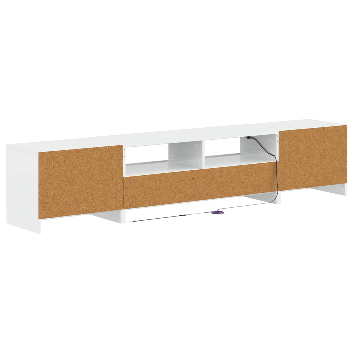 vidaXL LED TV Cabinet UTRECHT 3 pcs High Gloss White Engineered Wood