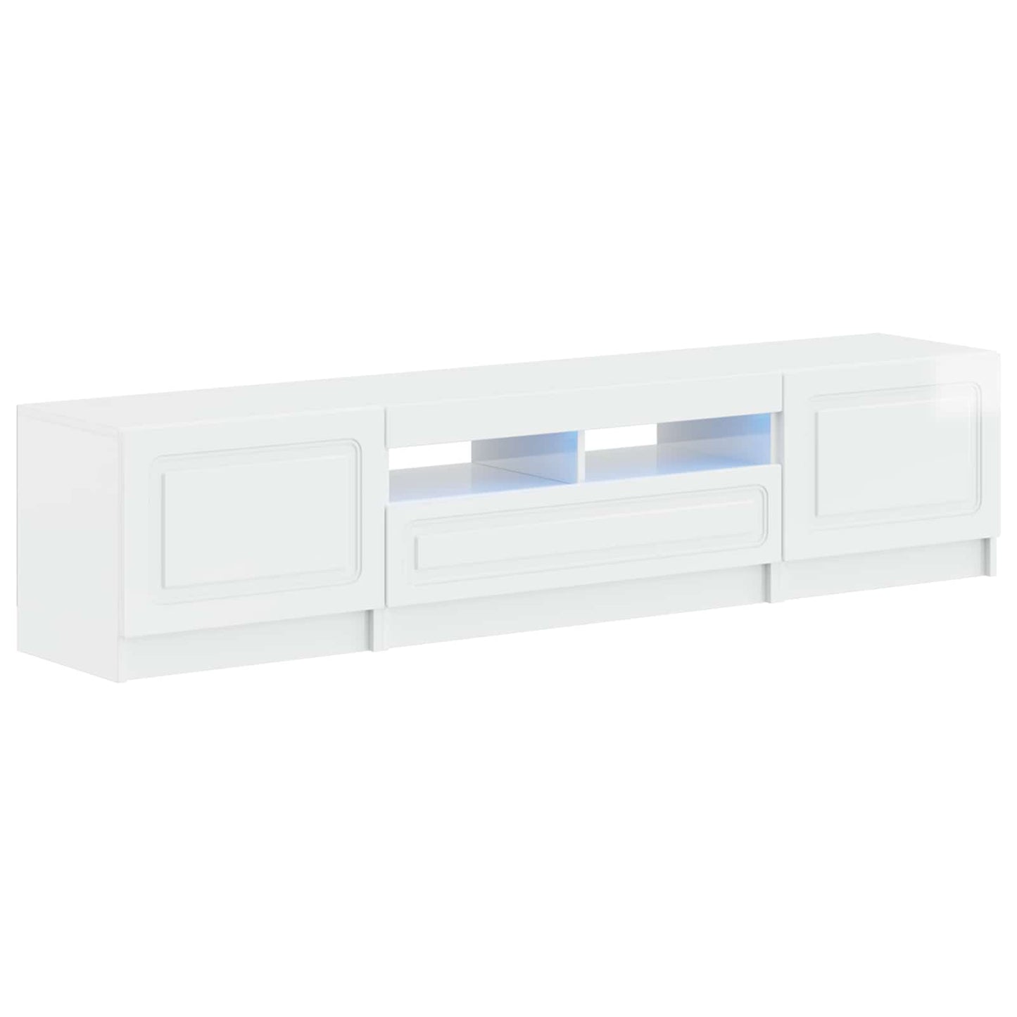 vidaXL 5 Piece LED TV Cabinet High Gloss White Engineered Wood