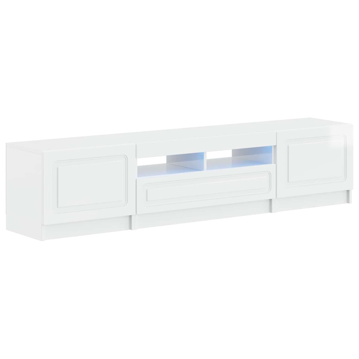 vidaXL LED TV Cabinet UTRECHT 3 pcs High Gloss White Engineered Wood