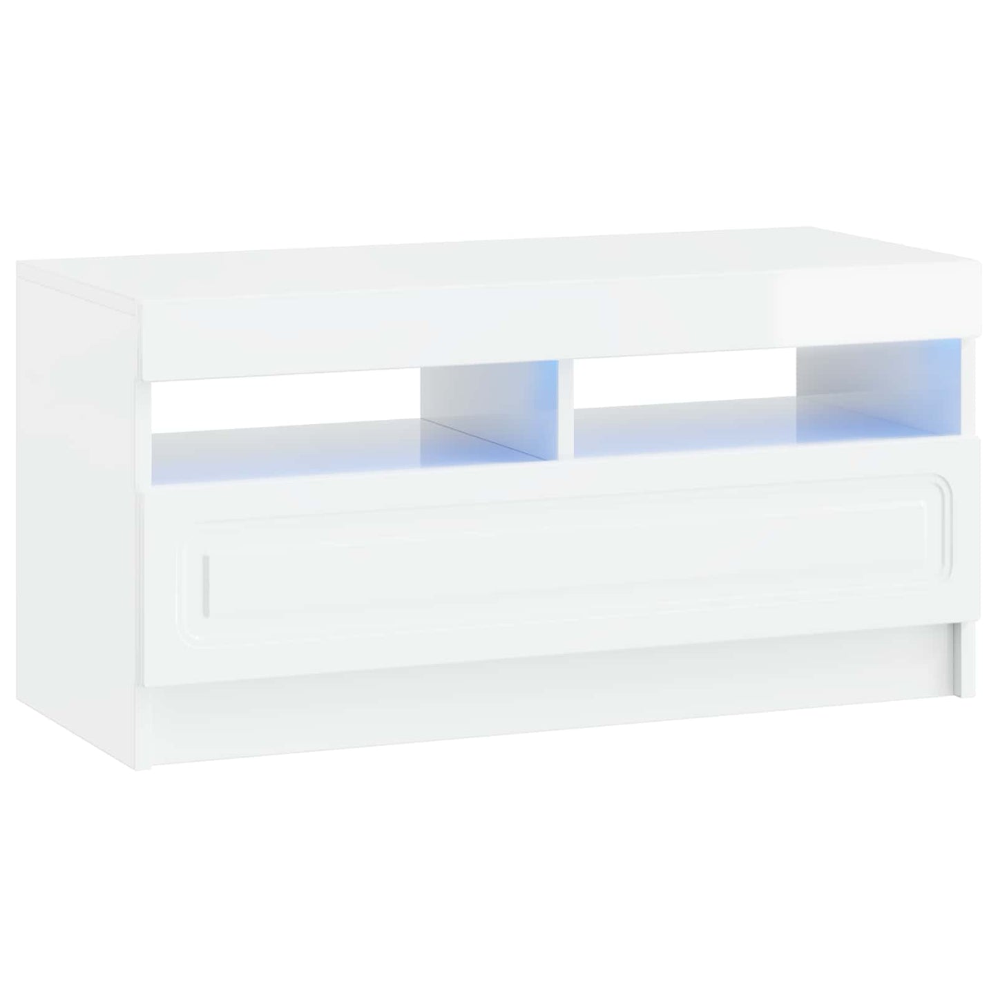 vidaXL 5 Piece LED TV Cabinet High Gloss White Engineered Wood
