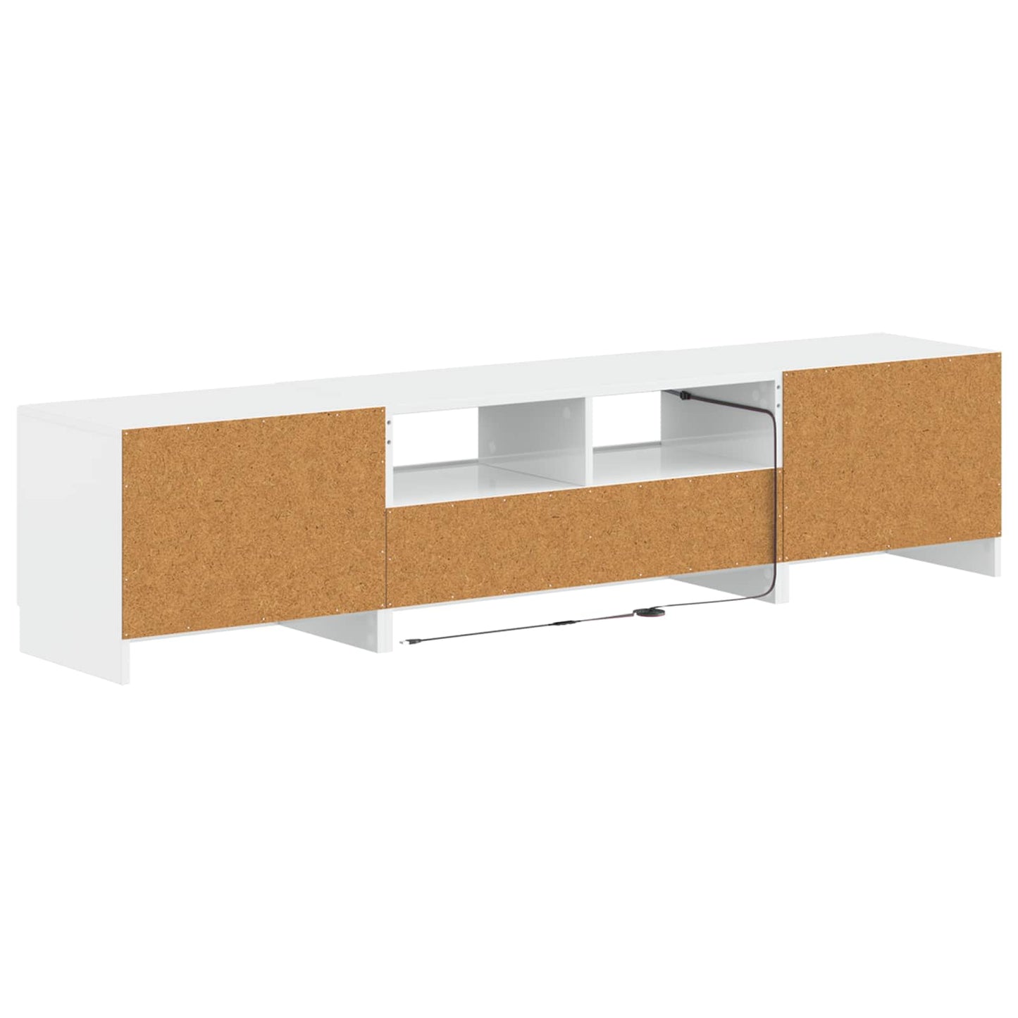 vidaXL 5 Piece LED TV Cabinet High Gloss White Engineered Wood