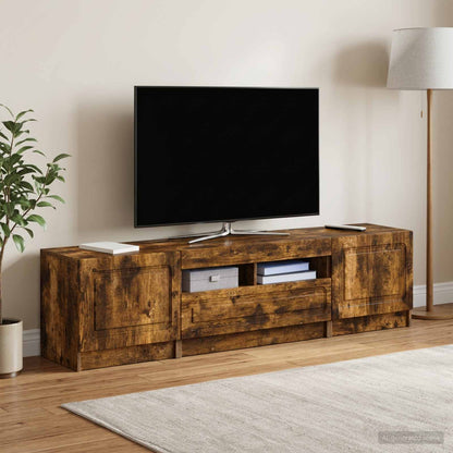 vidaXL LED TV Cabinet UTRECHT 3 pcs Smoked Oak Engineered Wood