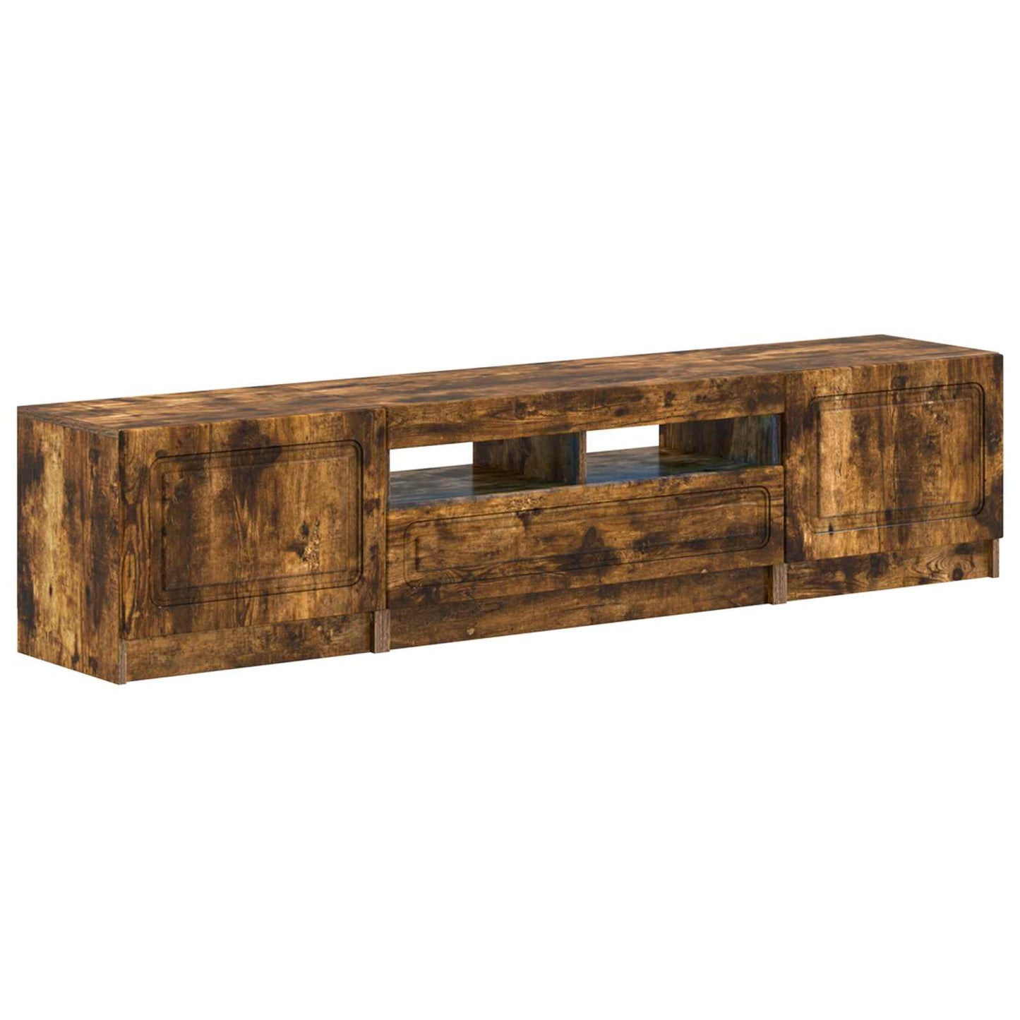 vidaXL 5 Piece LED TV Cabinet Smoked Oak Engineered Wood