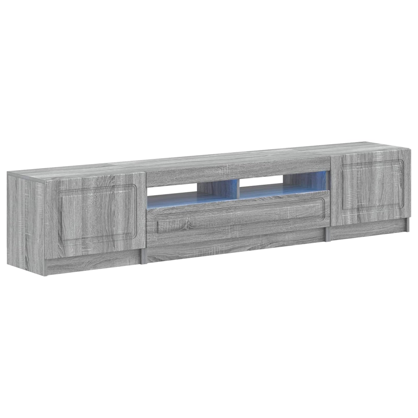 vidaXL 5 Piece LED TV Cabinet Grey Sonoma Engineered Wood