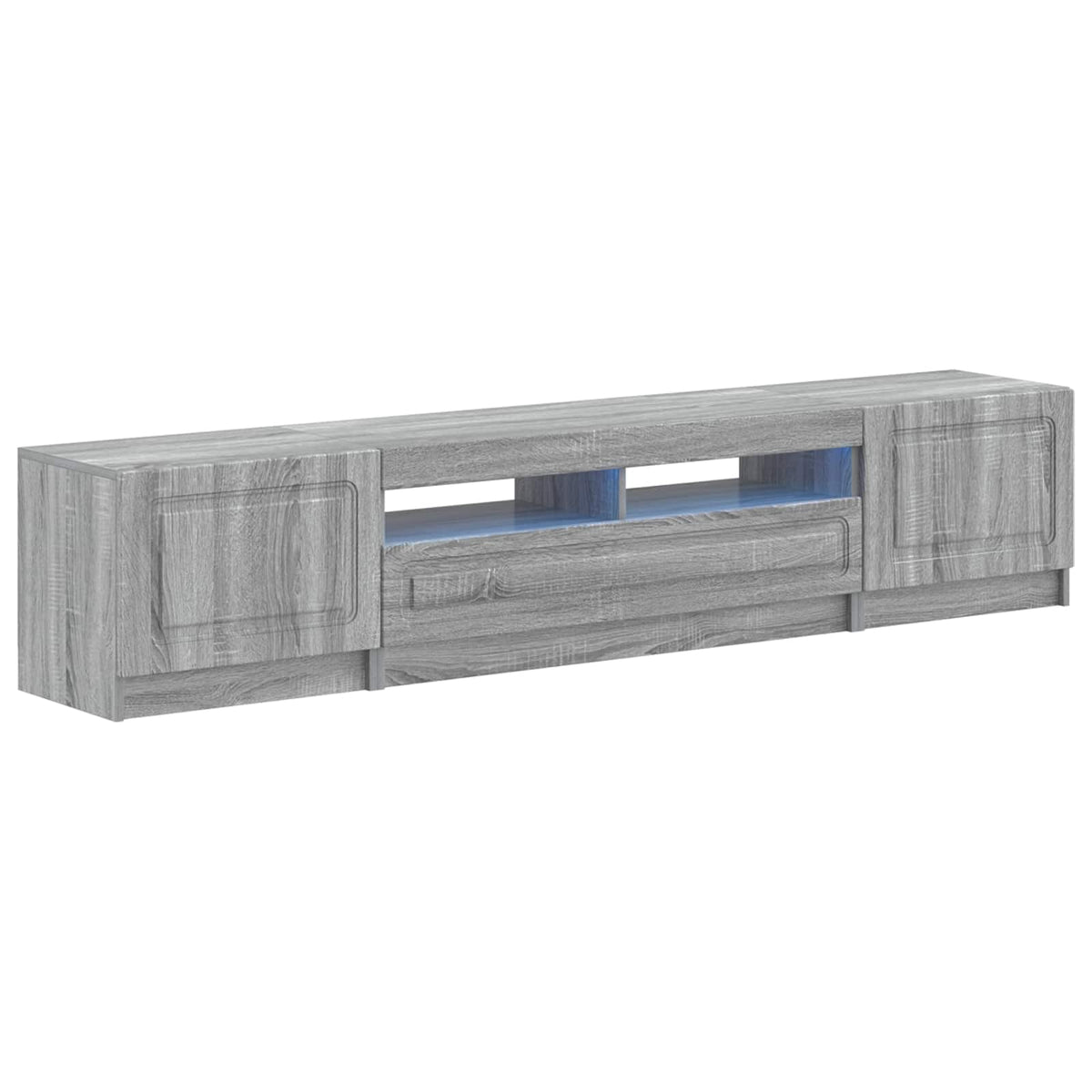 vidaXL LED TV Cabinet UTRECHT 3 pcs Grey Sonoma Engineered Wood