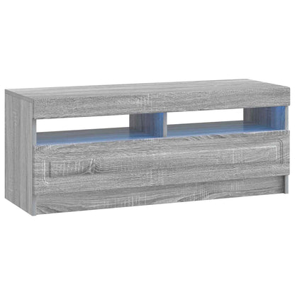 vidaXL 5 Piece LED TV Cabinet Grey Sonoma Engineered Wood