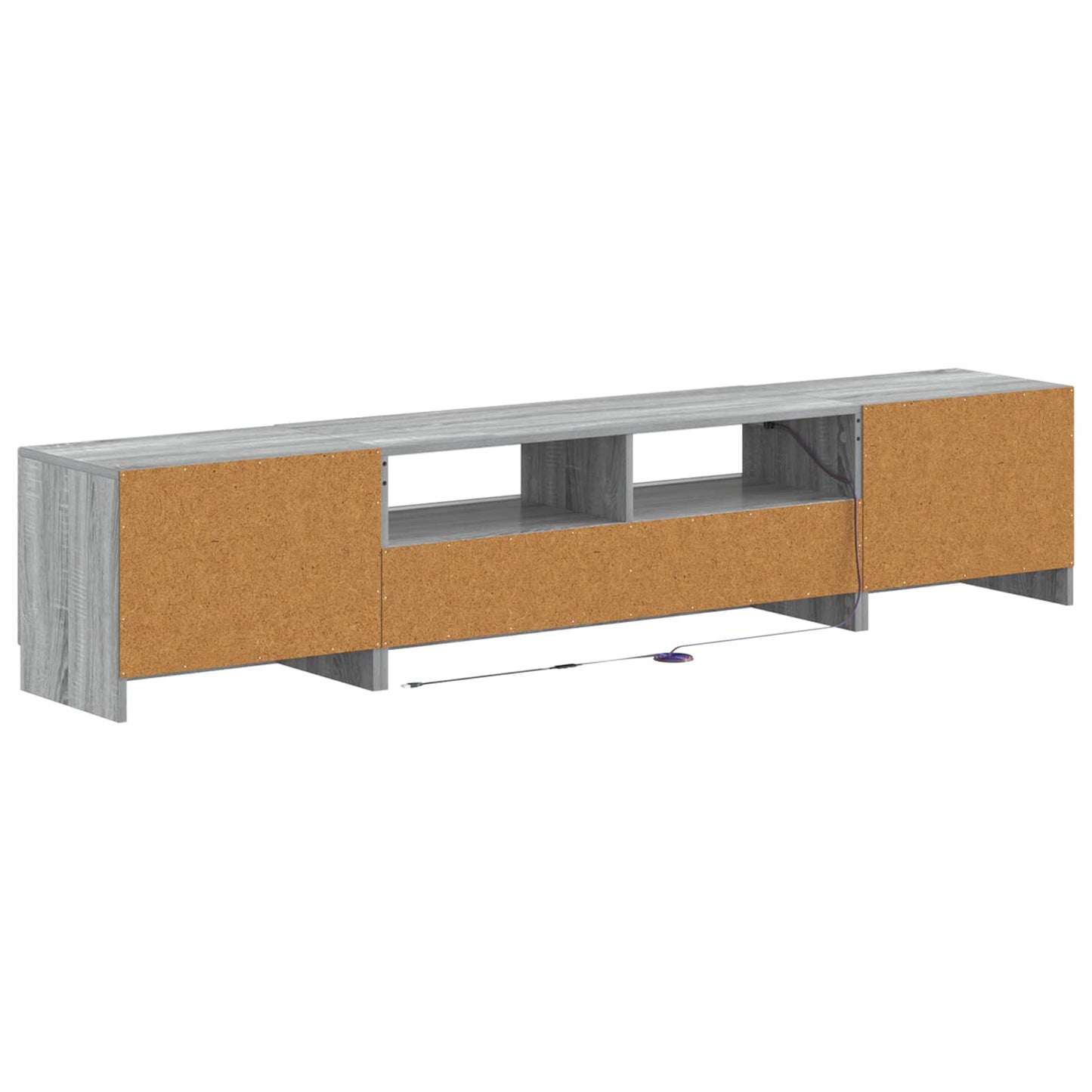 vidaXL 5 Piece LED TV Cabinet Grey Sonoma Engineered Wood