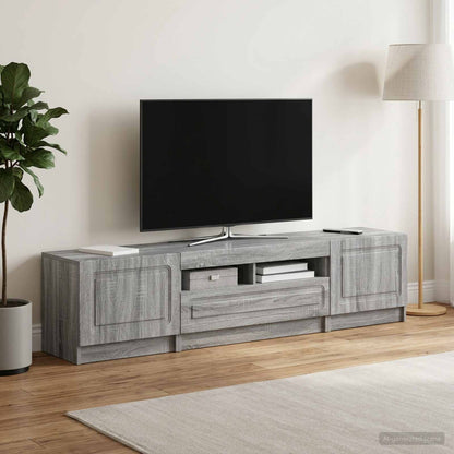 vidaXL LED TV Cabinet UTRECHT 3 pcs Grey Sonoma Engineered Wood