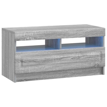 vidaXL 5 Piece LED TV Cabinet Grey Sonoma Engineered Wood