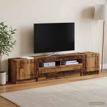 vidaXL LED TV Cabinet UTRECHT 3 pcs Old Wood Engineered Wood