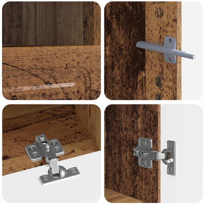 vidaXL 5 Piece LED TV Cabinet Old Wood Engineered Wood