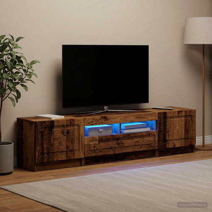 vidaXL LED TV Cabinet UTRECHT 3 pcs Old Wood Engineered Wood