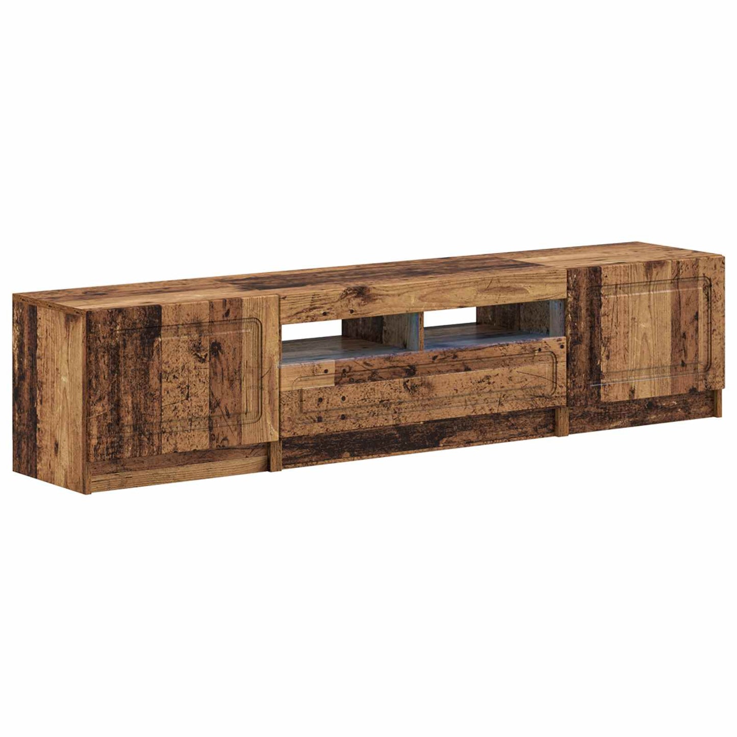 vidaXL 5 Piece LED TV Cabinet Old Wood Engineered Wood