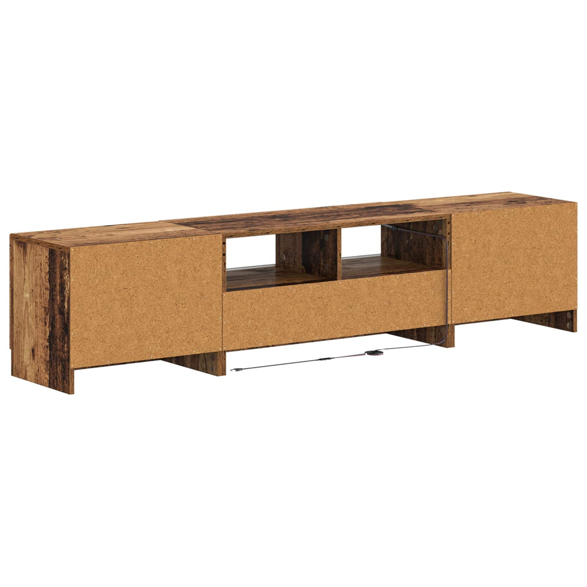 vidaXL LED TV Cabinet UTRECHT 3 pcs Old Wood Engineered Wood