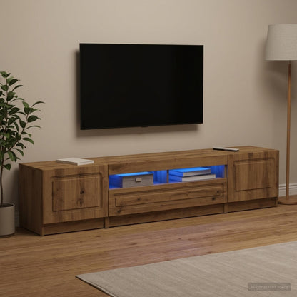 vidaXL LED TV Cabinet UTRECHT 3 pcs Artisan Oak Engineered Wood