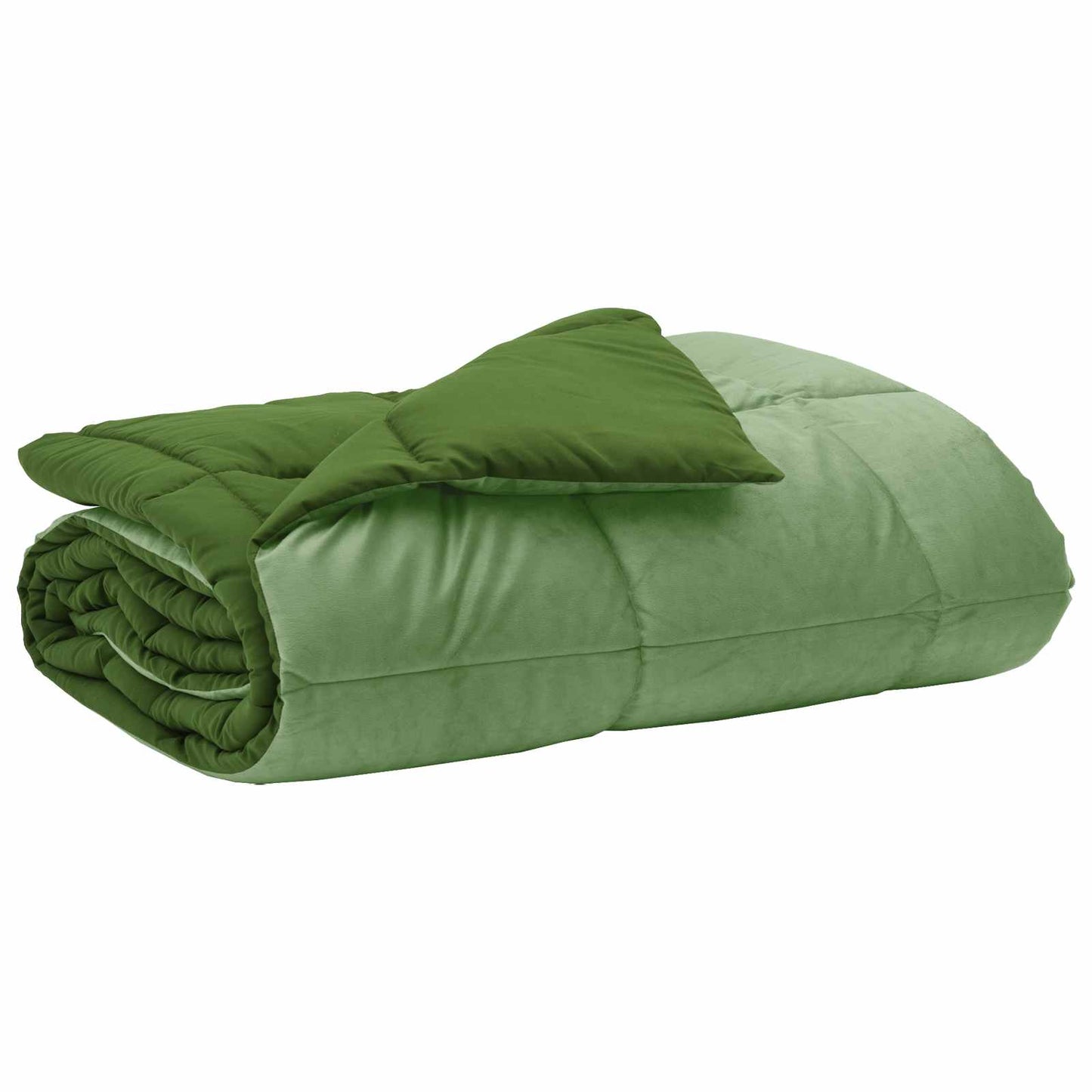 vidaXL Full Year Duvet Quilted Green 200 x 220 cm Microfiber