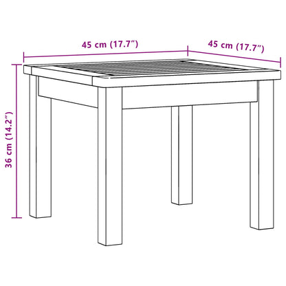 vidaXL Coffee Table Light Acacia 45 x 45 x 36 cm Solid Acacia Wood