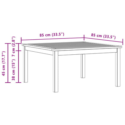 vidaXL Coffee Table Light Acacia 85 x 85 x 45 cm Solid Acacia Wood