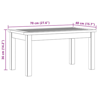 vidaXL Coffee Table Light Acacia 70 x 40 x 36 cm Solid Acacia Wood