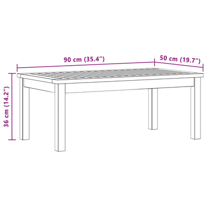 vidaXL Coffee Table Light Acacia 90 x 50 x 36 cm Solid Acacia Wood
