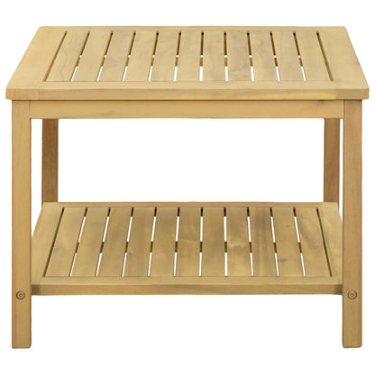 vidaXL Side Table Oil Natural 60 x 60 x 45 cm Solid Acacia Wood