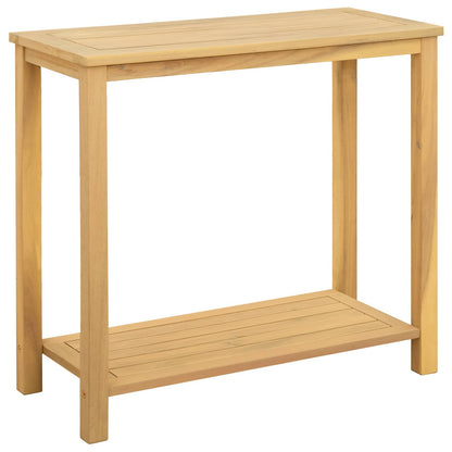 vidaXL Garden Console Table with Storage Light Acacia 80 x 35 x 75 cm