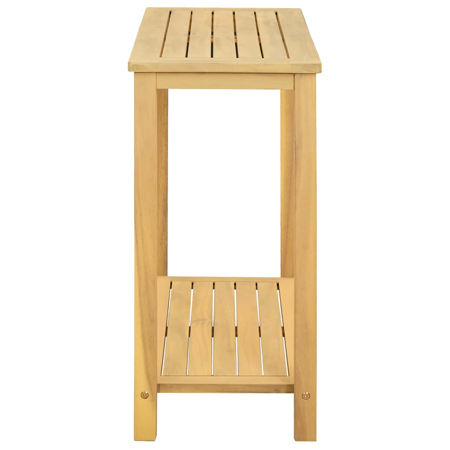 vidaXL Garden Console Table with Storage Light Acacia 80 x 35 x 75 cm