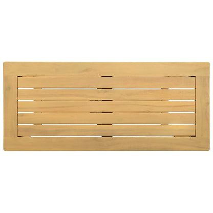 vidaXL Garden Console Table with Storage Light Acacia 80 x 35 x 75 cm