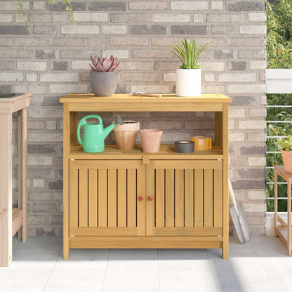 vidaXL Garden Console Table Light Acacia 80 x 35 x 75 cm